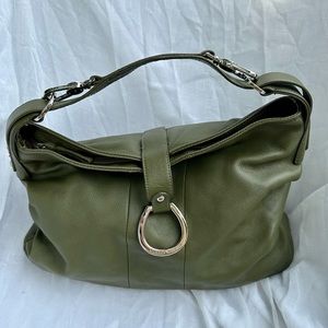Franco Sarto olive colored leather purse.